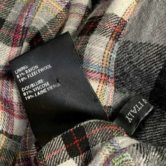 HAIDER ACKERMANN Size 34 Grey Black White Plaid Wool Cotton Sport Coat